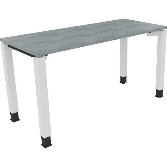 Schreibtisch all in one Maße: 1.400 x 680-820 x 600 mm (B x H x T) Holz beton hell