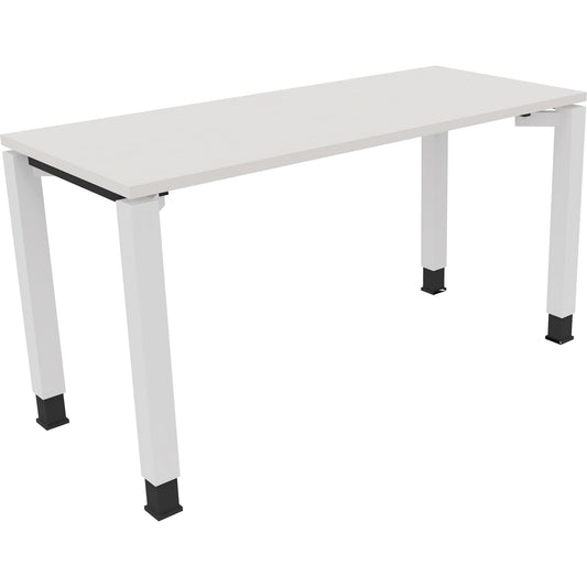 Schreibtisch all in one Maße: 1.400 x 680-820 x 600 mm (B x H x T) Holz diamantweiß