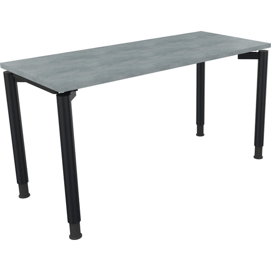 Schreibtisch all in one Maße: 1.400 x 680-820 x 600 mm (B x H x T) Holz beton hell