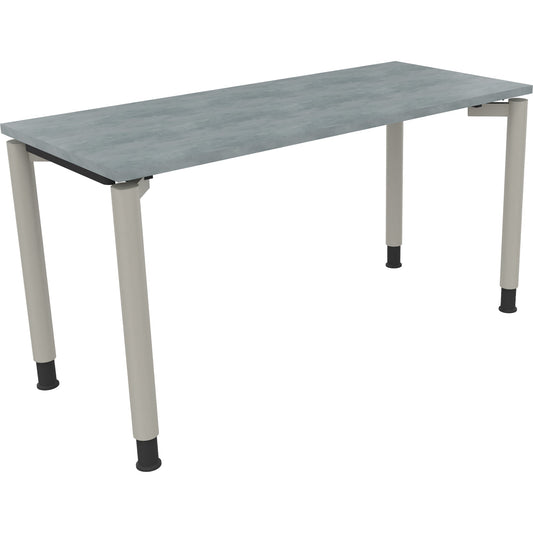 Schreibtisch all in one Maße: 1.400 x 680-820 x 600 mm (B x H x T) Holz beton hell
