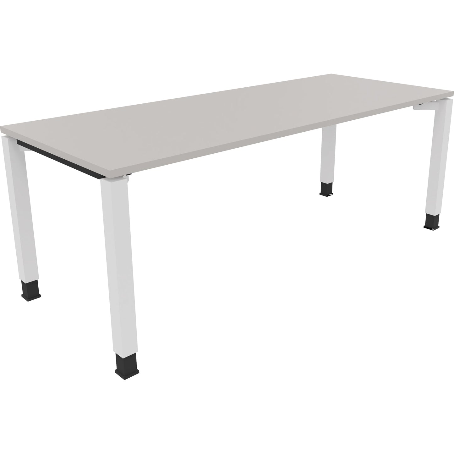 Schreibtisch all in one Maße: 2.000 x 680-820 x 800 mm (B x H x T) Holz lichtgrau