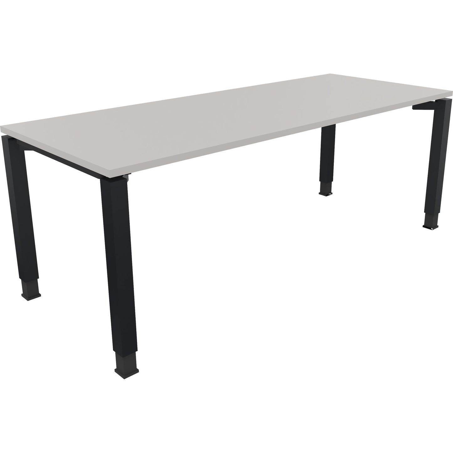 Schreibtisch all in one Maße: 2.000 x 680-820 x 800 mm (B x H x T) Holz lichtgrau