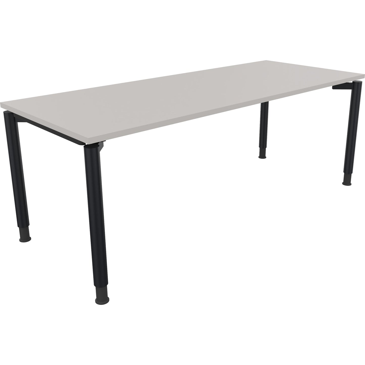 Schreibtisch all in one Maße: 2.000 x 680-820 x 800 mm (B x H x T) Holz lichtgrau