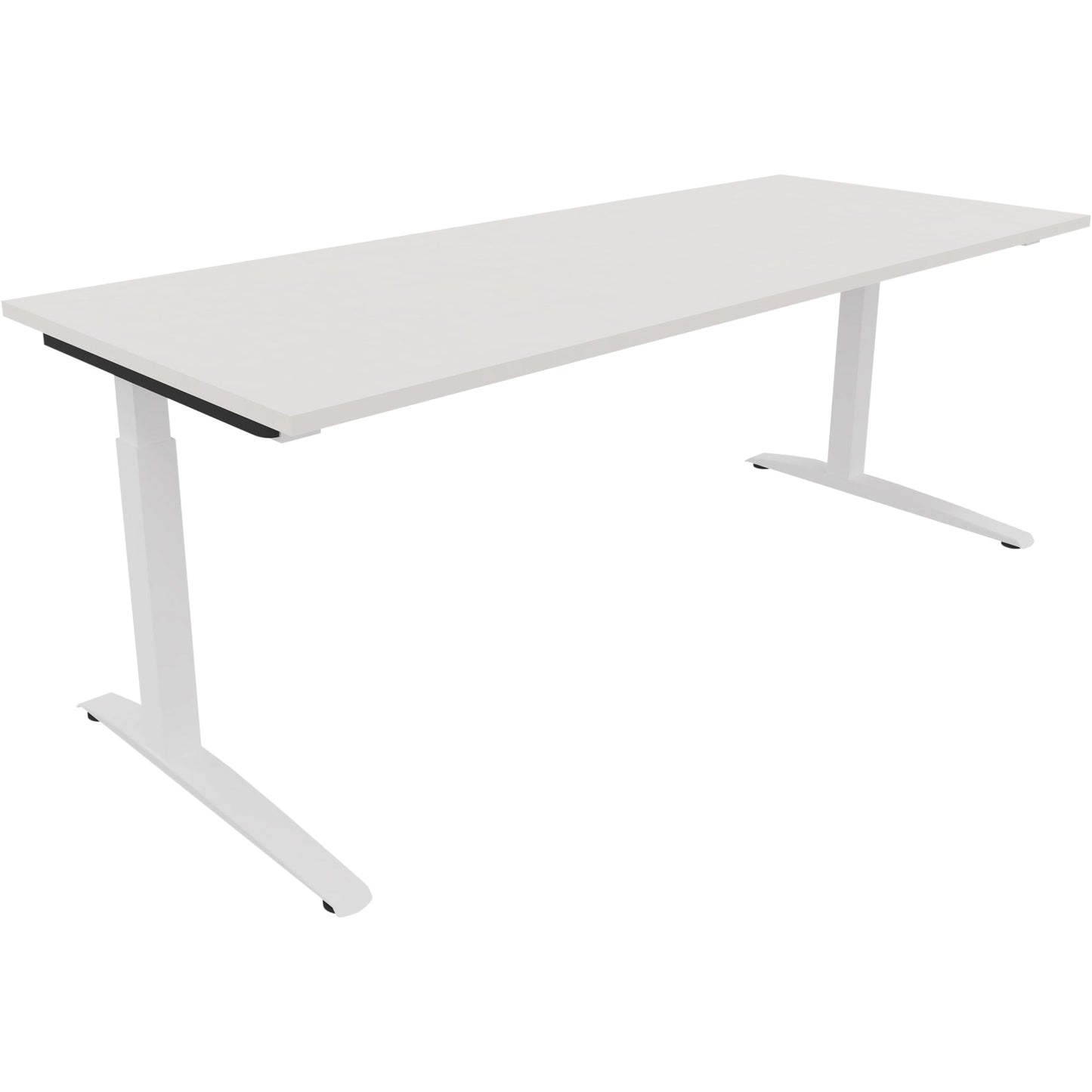 Schreibtisch all in one Maße: 2.000 x 650-850 x 800 mm (B x H x T) Holz diamantweiß