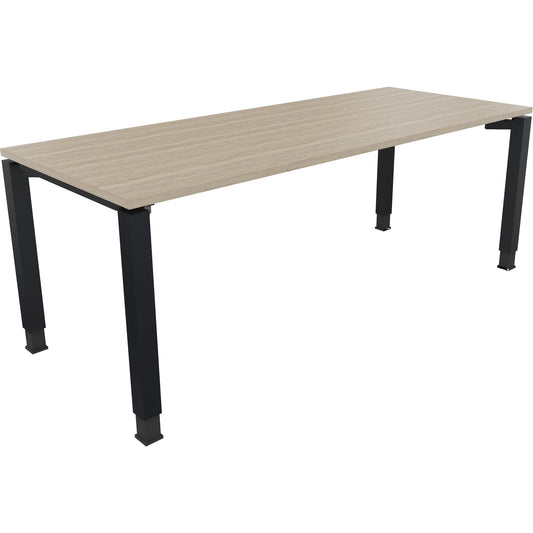 Schreibtisch all in one Maße: 2.000 x 680-820 x 800 mm (B x H x T) Holz eiche natur