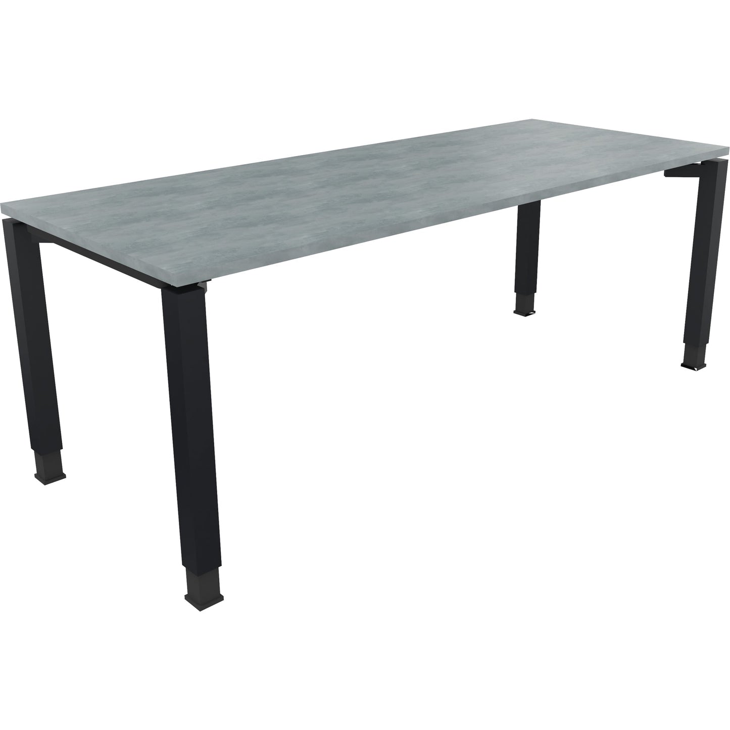 Schreibtisch all in one Maße: 2.000 x 680-820 x 800 mm (B x H x T) Holz beton hell
