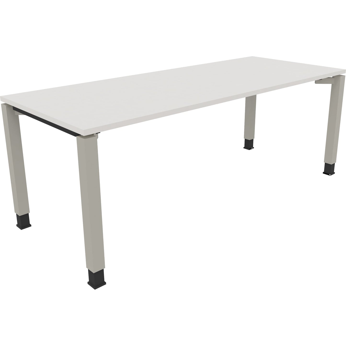 Schreibtisch all in one Maße: 2.000 x 680-820 x 800 mm (B x H x T) Holz diamantweiß