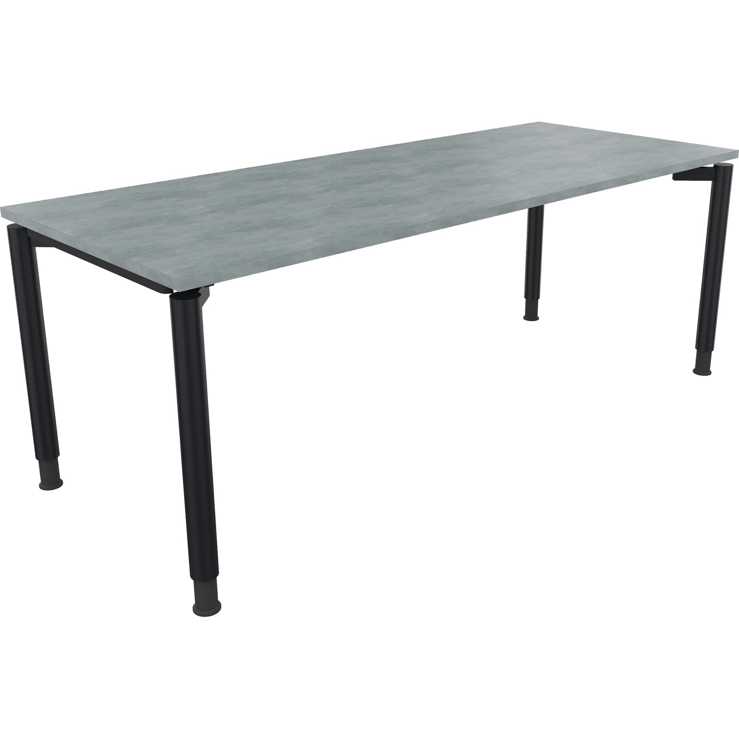 Schreibtisch all in one Maße: 2.000 x 680-820 x 800 mm (B x H x T) Holz beton hell
