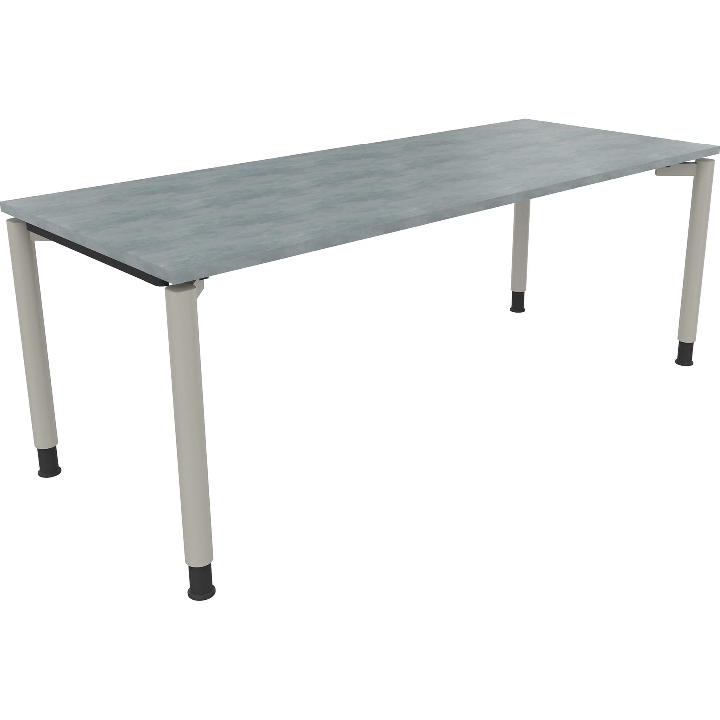 Schreibtisch all in one Maße: 2.000 x 680-820 x 800 mm (B x H x T) Holz beton hell