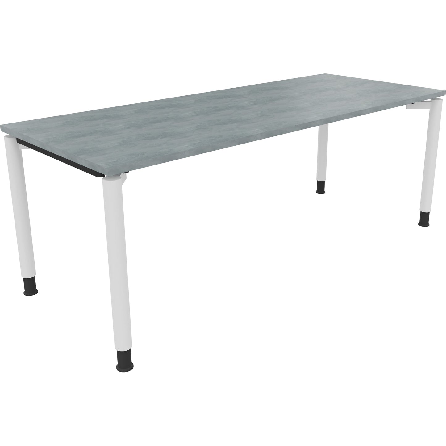 Schreibtisch all in one Maße: 2.000 x 680-820 x 800 mm (B x H x T) Holz beton hell
