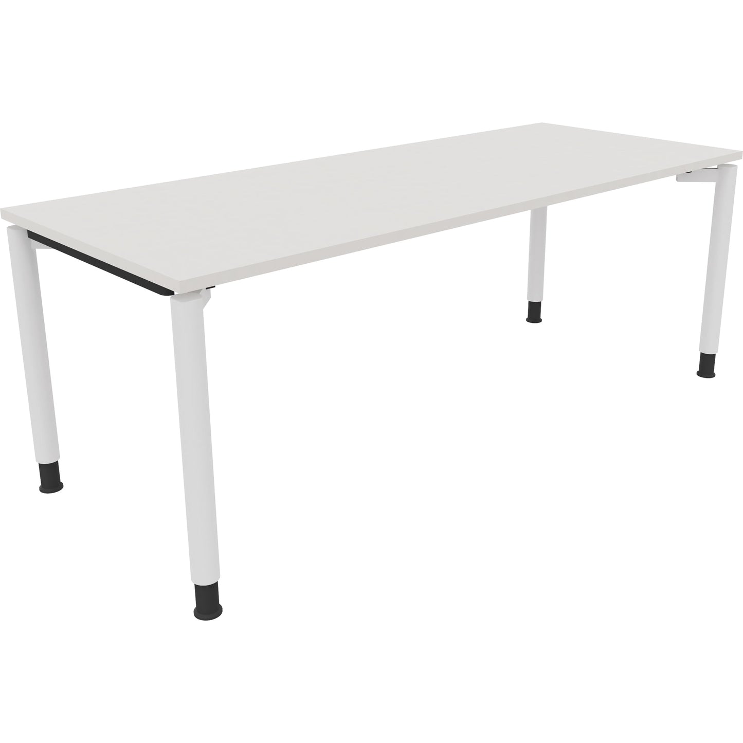Schreibtisch all in one Maße: 2.000 x 680-820 x 800 mm (B x H x T) Holz diamantweiß