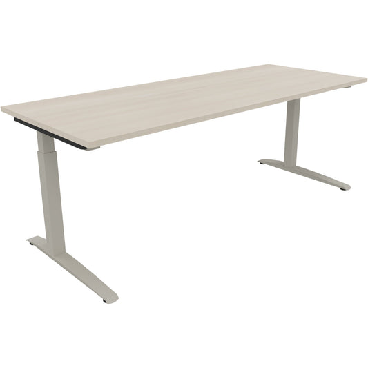 Schreibtisch all in one Maße: 2.000 x 650-850 x 800 mm (B x H x T) Holz akazie hell