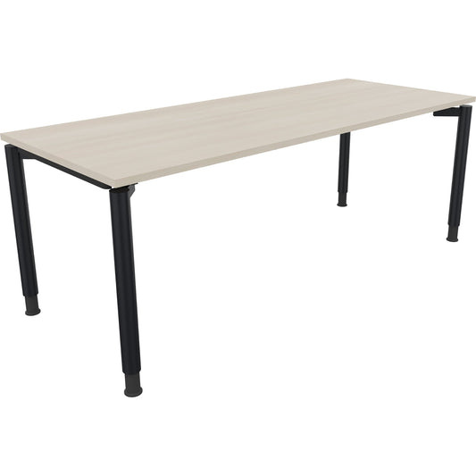 Schreibtisch all in one Maße: 2.000 x 680-820 x 800 mm (B x H x T) Holz akazie hell