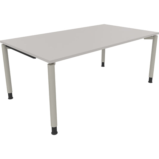 Schreibtisch all in one Maße: 1.800 x 680-820 x 1.000 mm (B x H x T) Holz lichtgrau