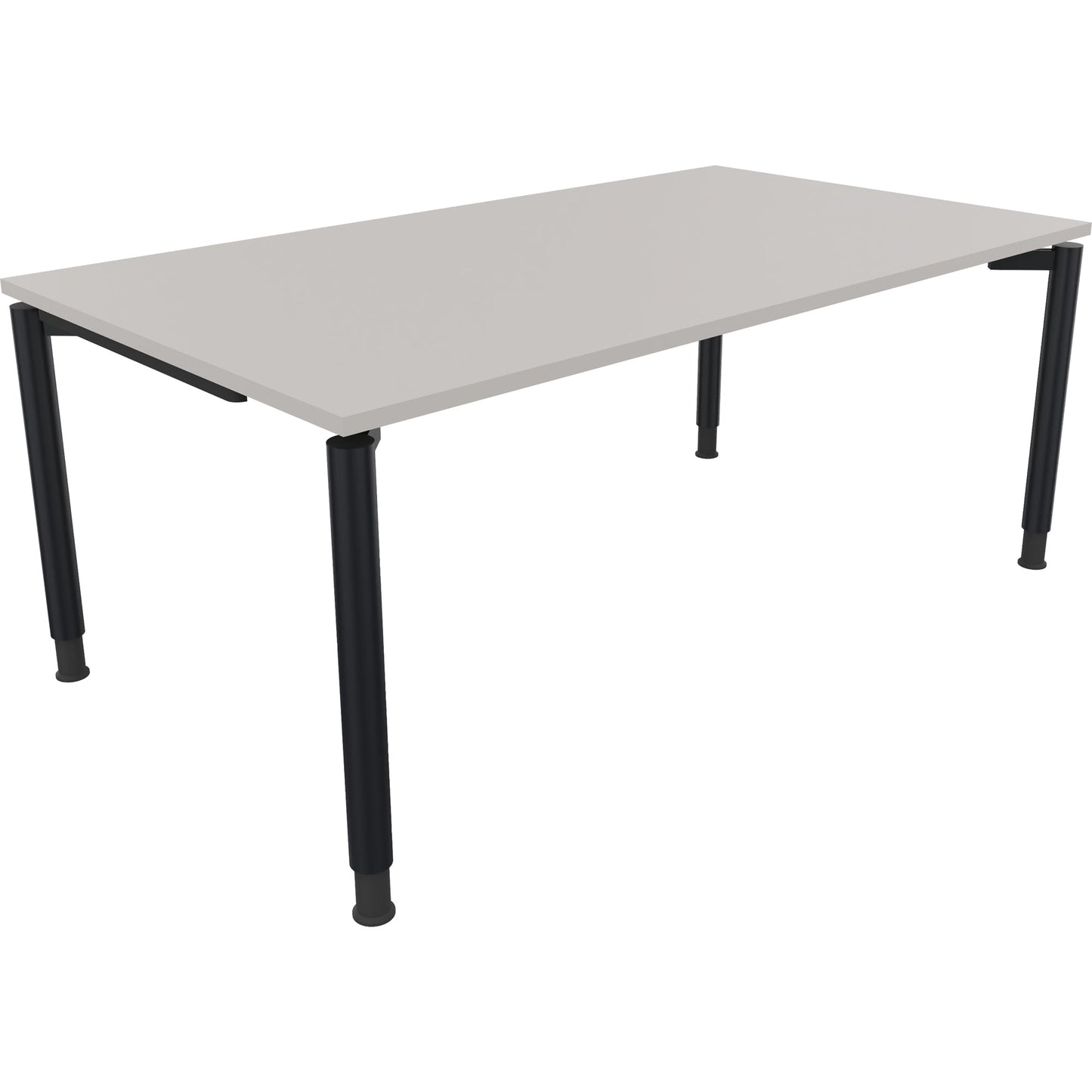Schreibtisch all in one Maße: 1.800 x 680-820 x 1.000 mm (B x H x T) Holz lichtgrau