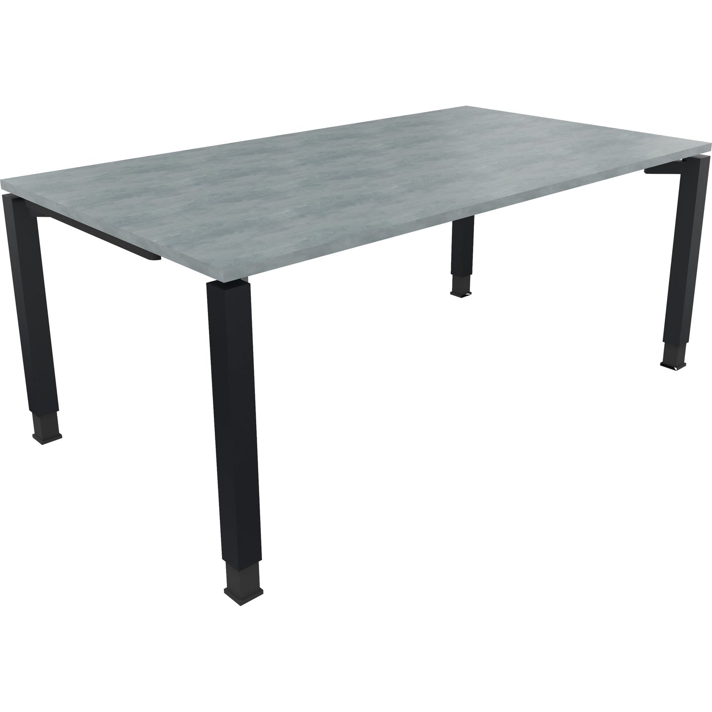 Schreibtisch all in one Maße: 1.800 x 680-820 x 1.000 mm (B x H x T) Holz beton hell