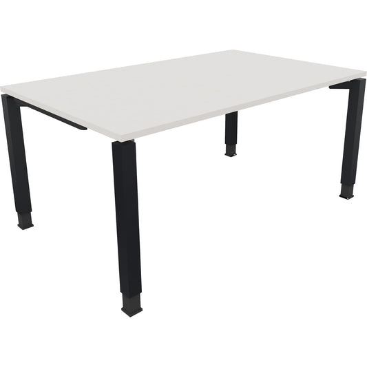 Schreibtisch all in one Maße: 1.800 x 680-820 x 1.000 mm (B x H x T) Holz diamantweiß