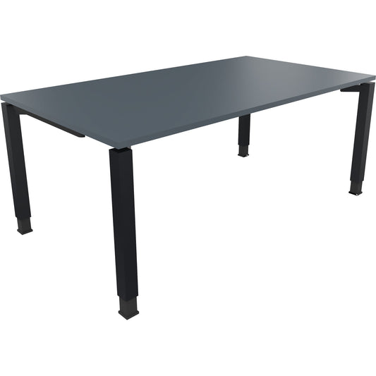 Schreibtisch all in one Maße: 1.800 x 680-820 x 1.000 mm (B x H x T) Holz lavagrau