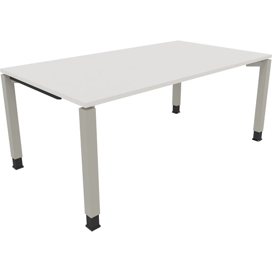 Schreibtisch all in one Maße: 1.800 x 680-820 x 1.000 mm (B x H x T) Holz diamantweiß