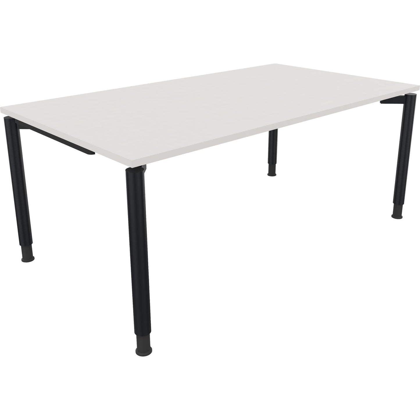 Schreibtisch all in one Maße: 1.800 x 680-820 x 1.000 mm (B x H x T) Holz diamantweiß