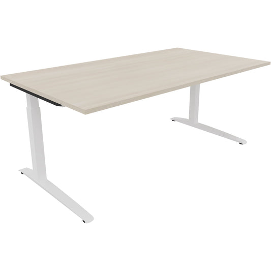 Schreibtisch all in one Maße: 1.800 x 650-850 x 1.000 mm (B x H x T) Holz akazie hell