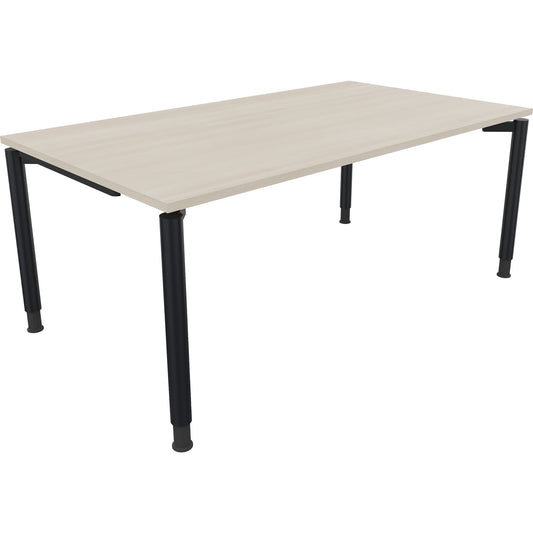 Schreibtisch all in one Maße: 1.800 x 680-820 x 1.000 mm (B x H x T) Holz akazie hell