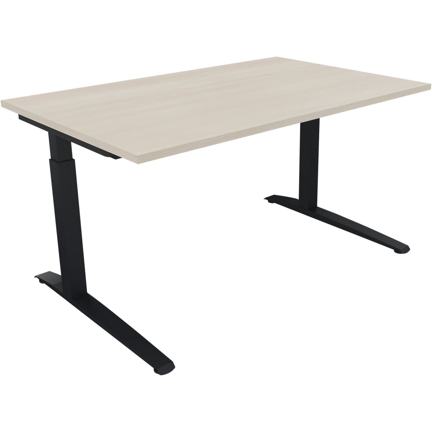 Schreibtisch all in one Maße: 1.800 x 650-850 x 700 mm (B x H x T) Holz akazie hell