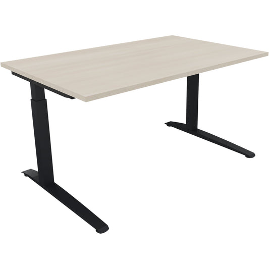 Schreibtisch all in one Maße: 1.800 x 650-850 x 700 mm (B x H x T) Holz akazie hell