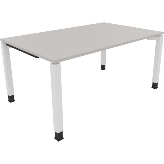 Schreibtisch all in one Maße: 1.600 x 680-820 x 1.000 mm (B x H x T) Holz lichtgrau
