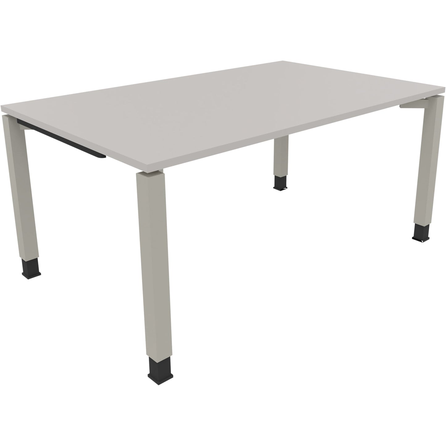 Schreibtisch all in one Maße: 1.600 x 680-820 x 1.000 mm (B x H x T) Holz lichtgrau