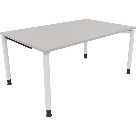 Schreibtisch all in one Maße: 1.600 x 680-820 x 1.000 mm (B x H x T) Holz lichtgrau
