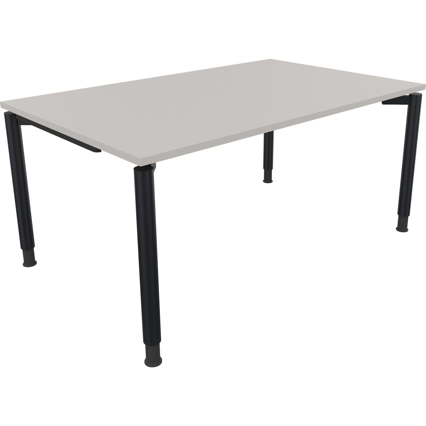 Schreibtisch all in one Maße: 1.600 x 680-820 x 1.000 mm (B x H x T) Holz lichtgrau
