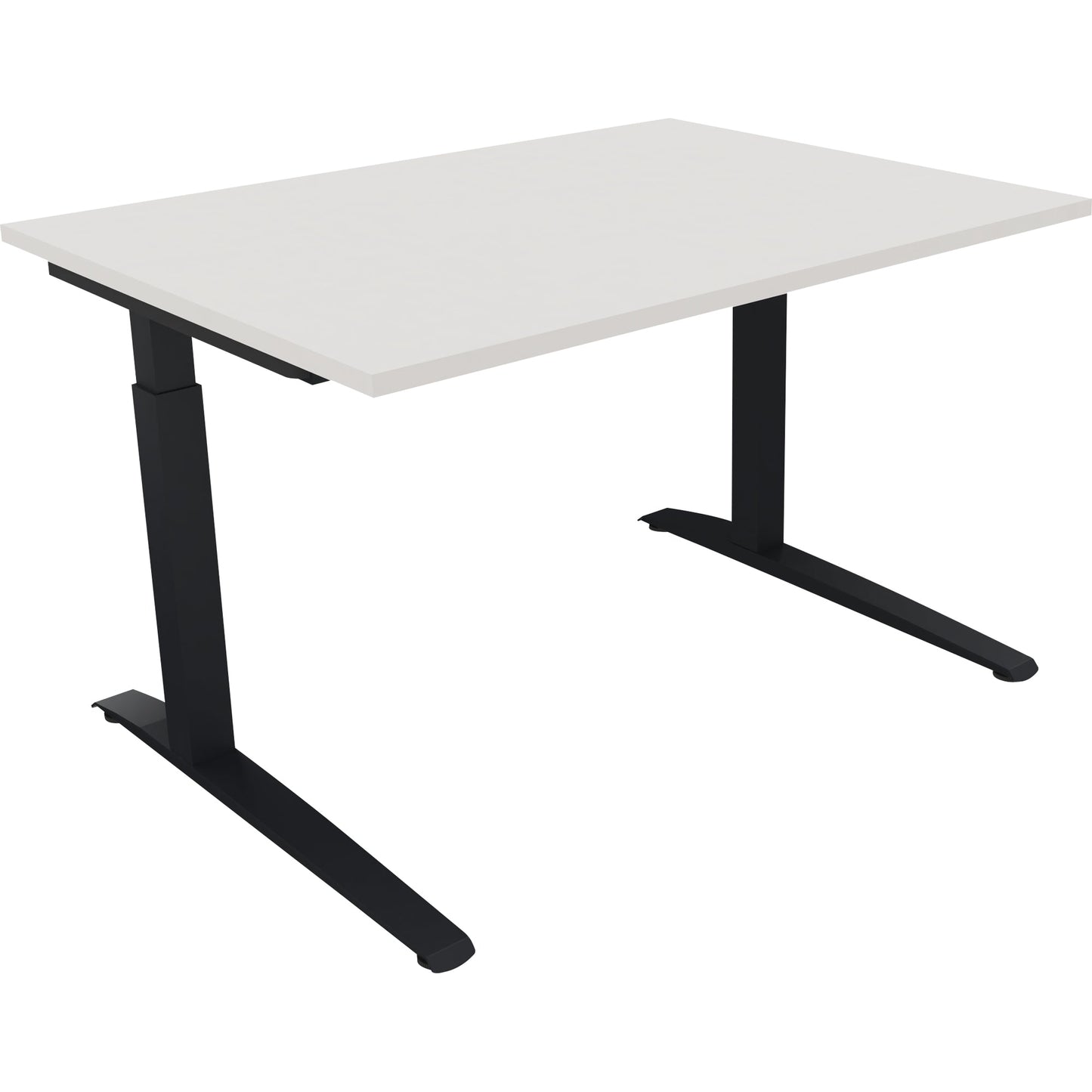Schreibtisch all in one Maße: 1.800 x 650-850 x 700 mm (B x H x T) Holz diamant weiß
