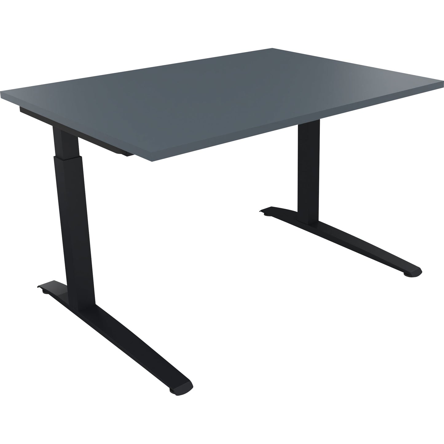 Schreibtisch all in one Maße: 1.800 x 650-850 x 700 mm (B x H x T) Holz lavagrau