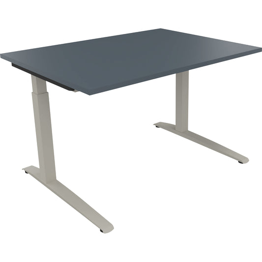 Schreibtisch all in one Maße: 1.800 x 650-850 x 700 mm (B x H x T) Holz lavagrau
