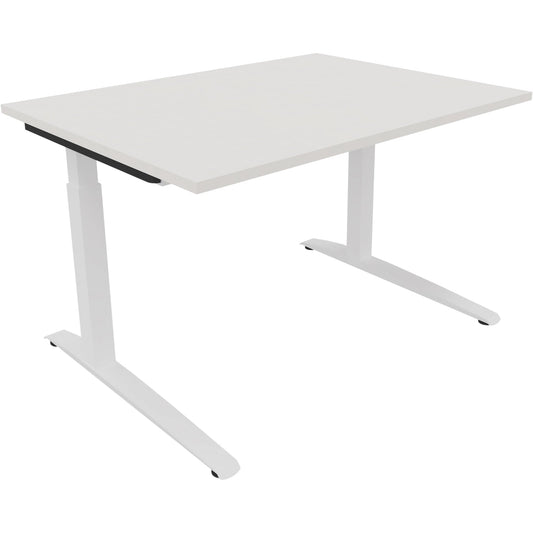 Schreibtisch all in one Maße: 1.800 x 650-850 x 700 mm (B x H x T) Holz diamant weiß