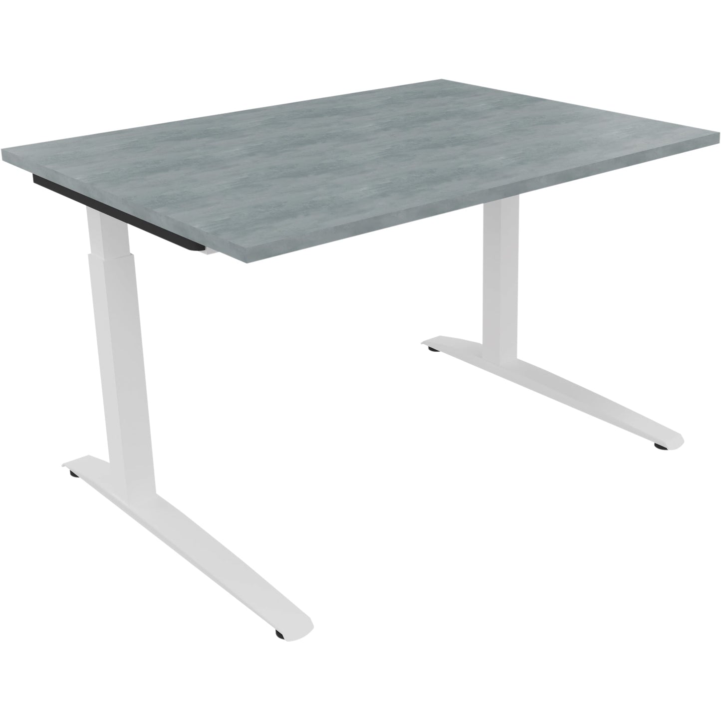 Schreibtisch all in one Maße: 1.600 x 650-850 x 700 mm (B x H x T) Holz beton hell