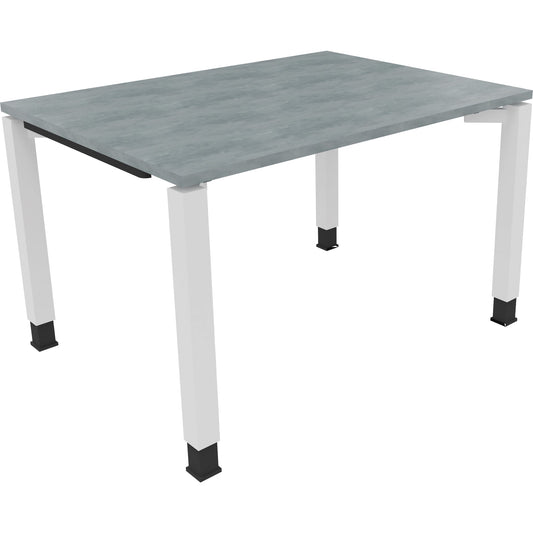Schreibtisch all in one Maße: 1.200 x 680-820 x 900 mm (B x H x T) Holz beton hell