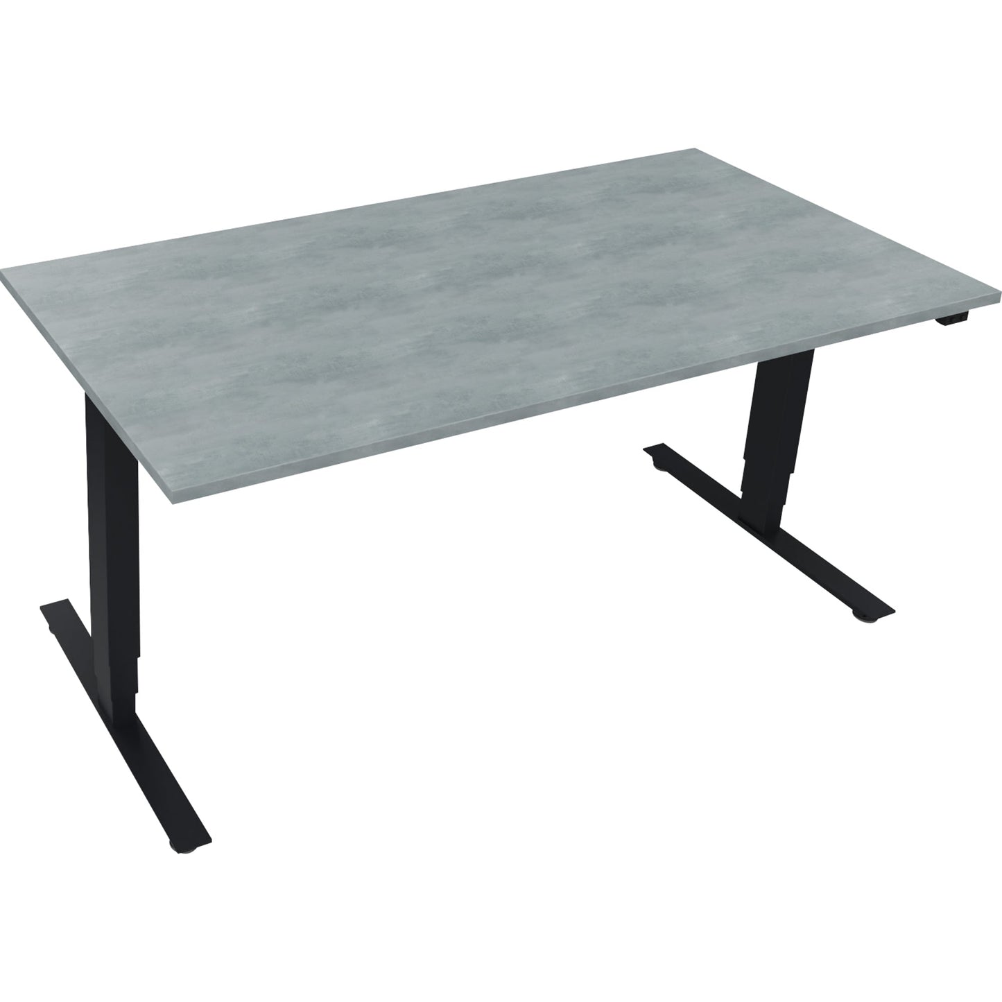Schreibtisch Move 2.0 Maße: 1.600 x 625-1.285 x 800 mm (B x H x T) Holz beton hell