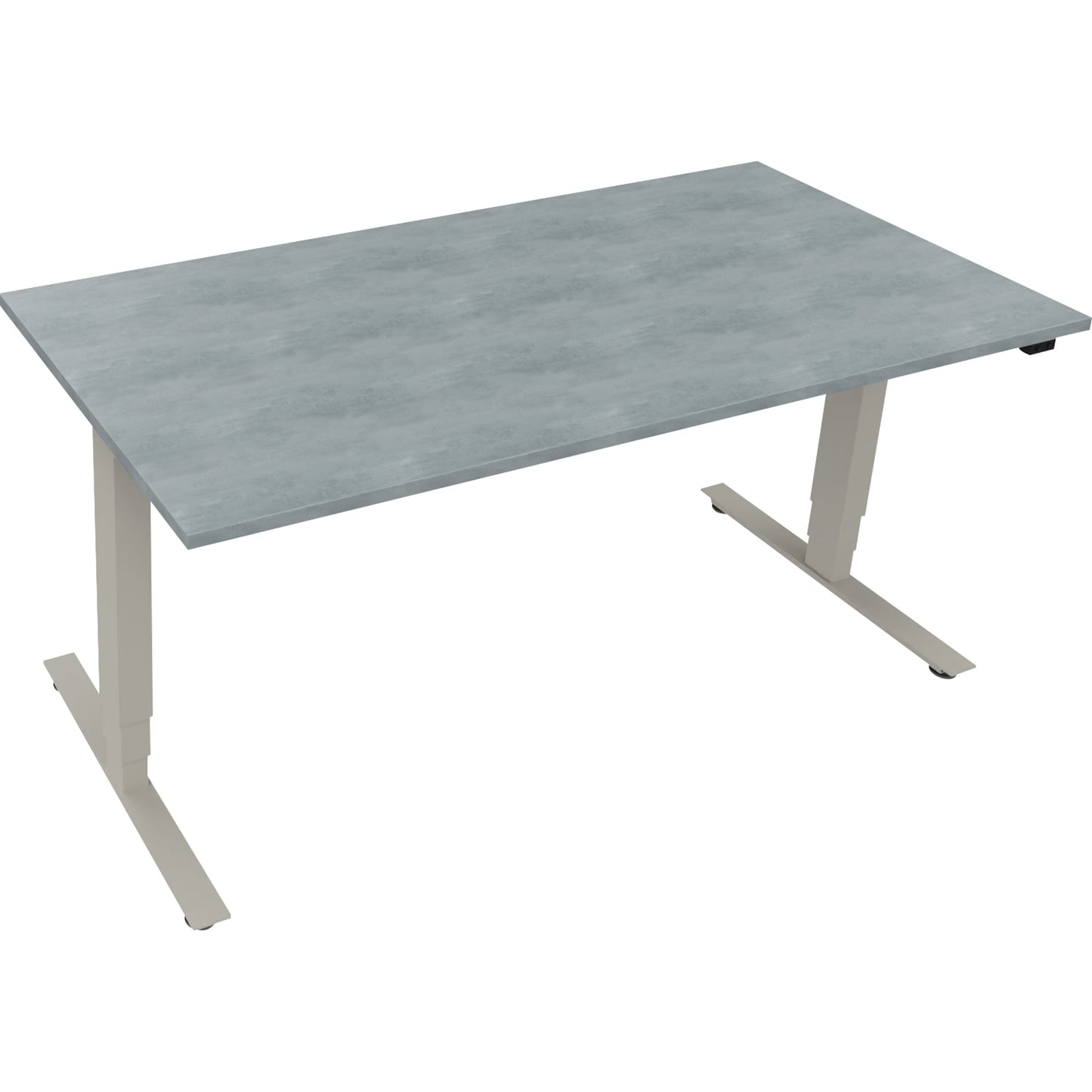Schreibtisch Move 2.0 Maße: 1.600 x 625-1.285 x 800 mm (B x H x T) Holz beton hell