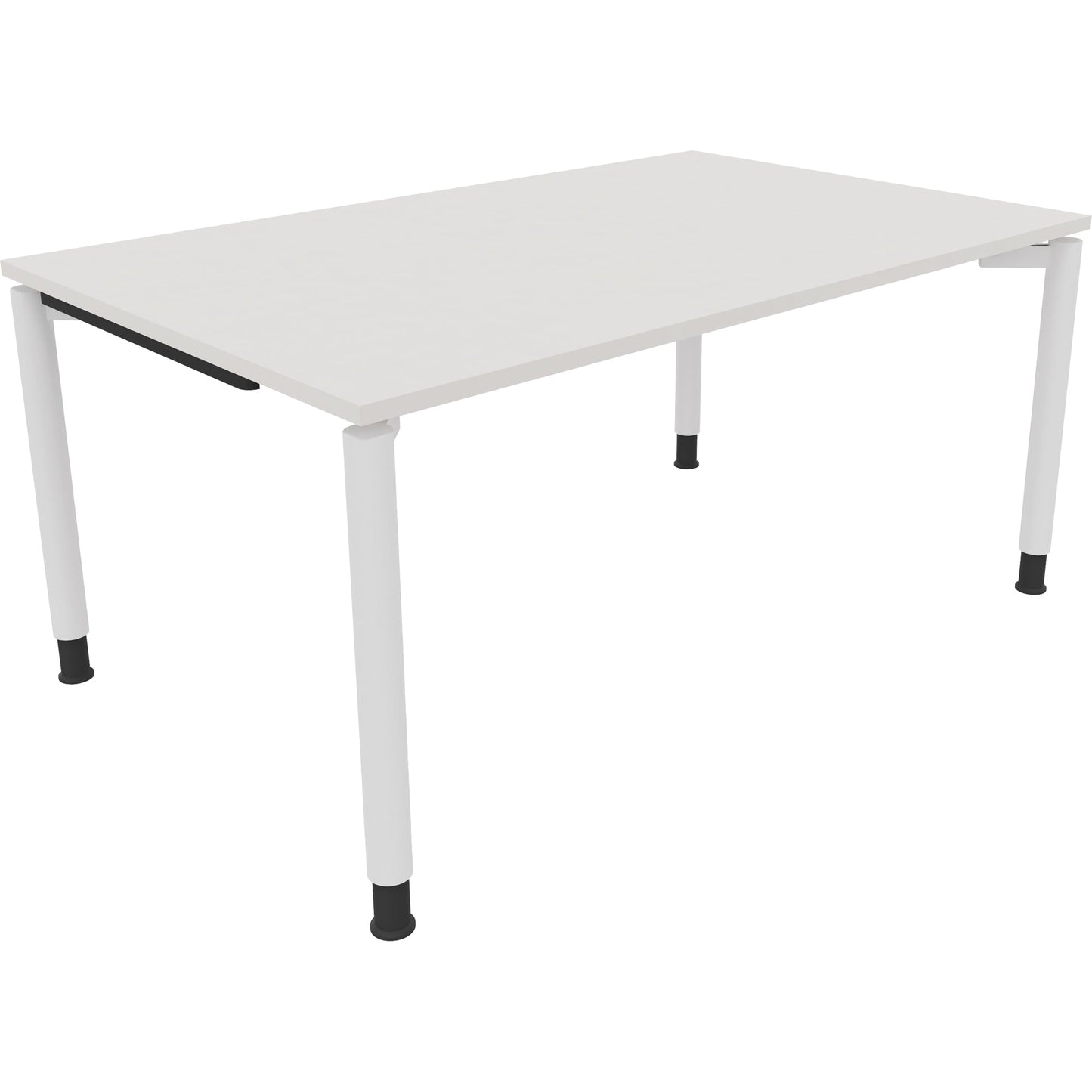 Schreibtisch all in one Maße: 1.600 x 680-820 x 1.000 mm (B x H x T) Holz diamantweiß