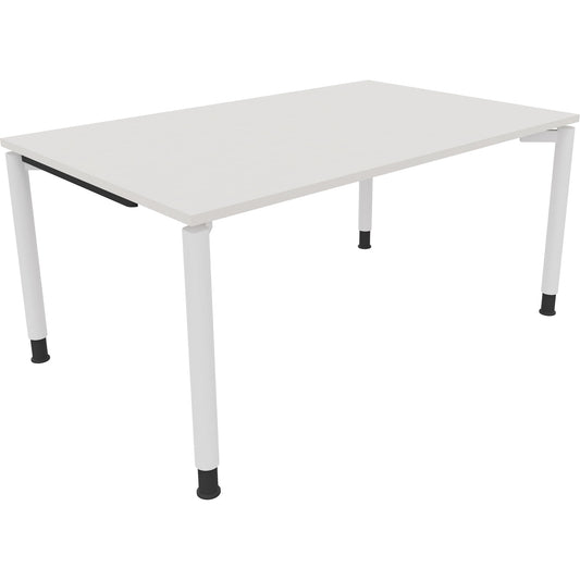 Schreibtisch all in one Maße: 1.600 x 680-820 x 1.000 mm (B x H x T) Holz diamantweiß