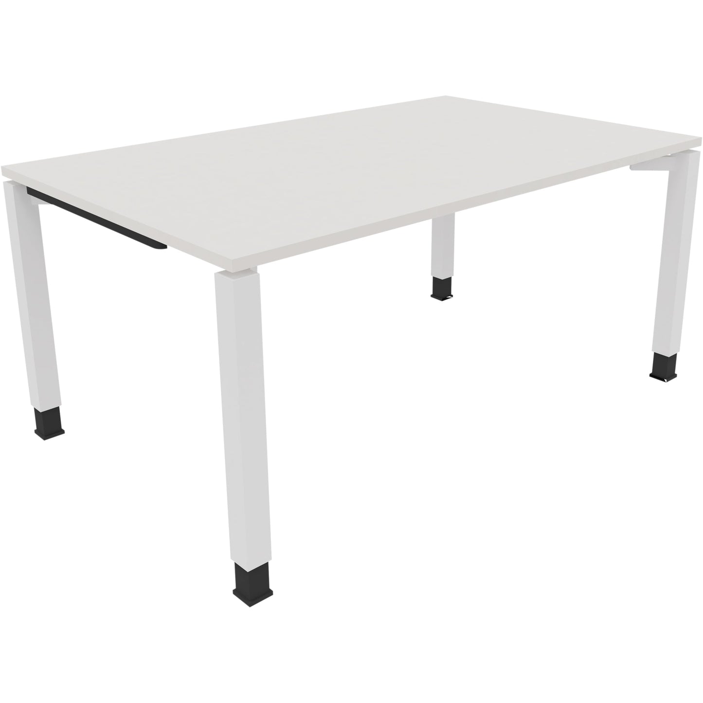 Schreibtisch all in one Maße: 1.600 x 680-820 x 1.000 mm (B x H x T) Holz diamantweiß