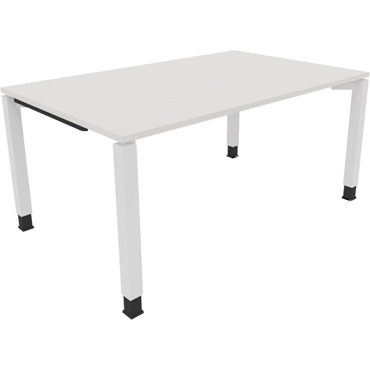 Schreibtisch all in one Maße: 1.600 x 680-820 x 1.000 mm (B x H x T) Holz diamantweiß