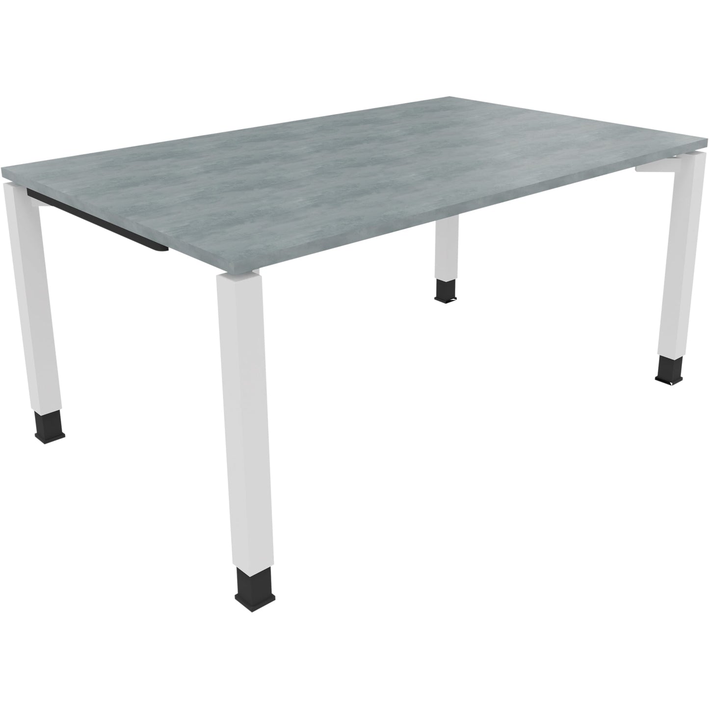 Schreibtisch all in one Maße: 1.600 x 680-820 x 1.000 mm (B x H x T) Holz beton hell