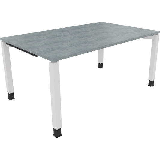 Schreibtisch all in one Maße: 1.600 x 680-820 x 1.000 mm (B x H x T) Holz beton hell