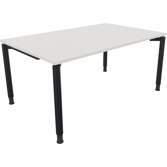 Schreibtisch all in one Maße: 1.600 x 680-820 x 1.000 mm (B x H x T) Holz diamantweiß
