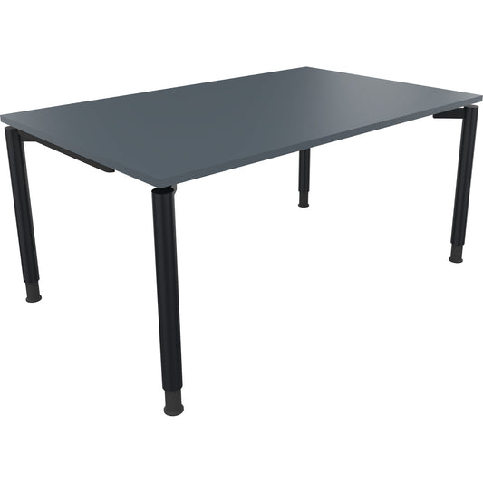 Schreibtisch all in one Maße: 1.600 x 680-820 x 1.000 mm (B x H x T) Holz lavagrau
