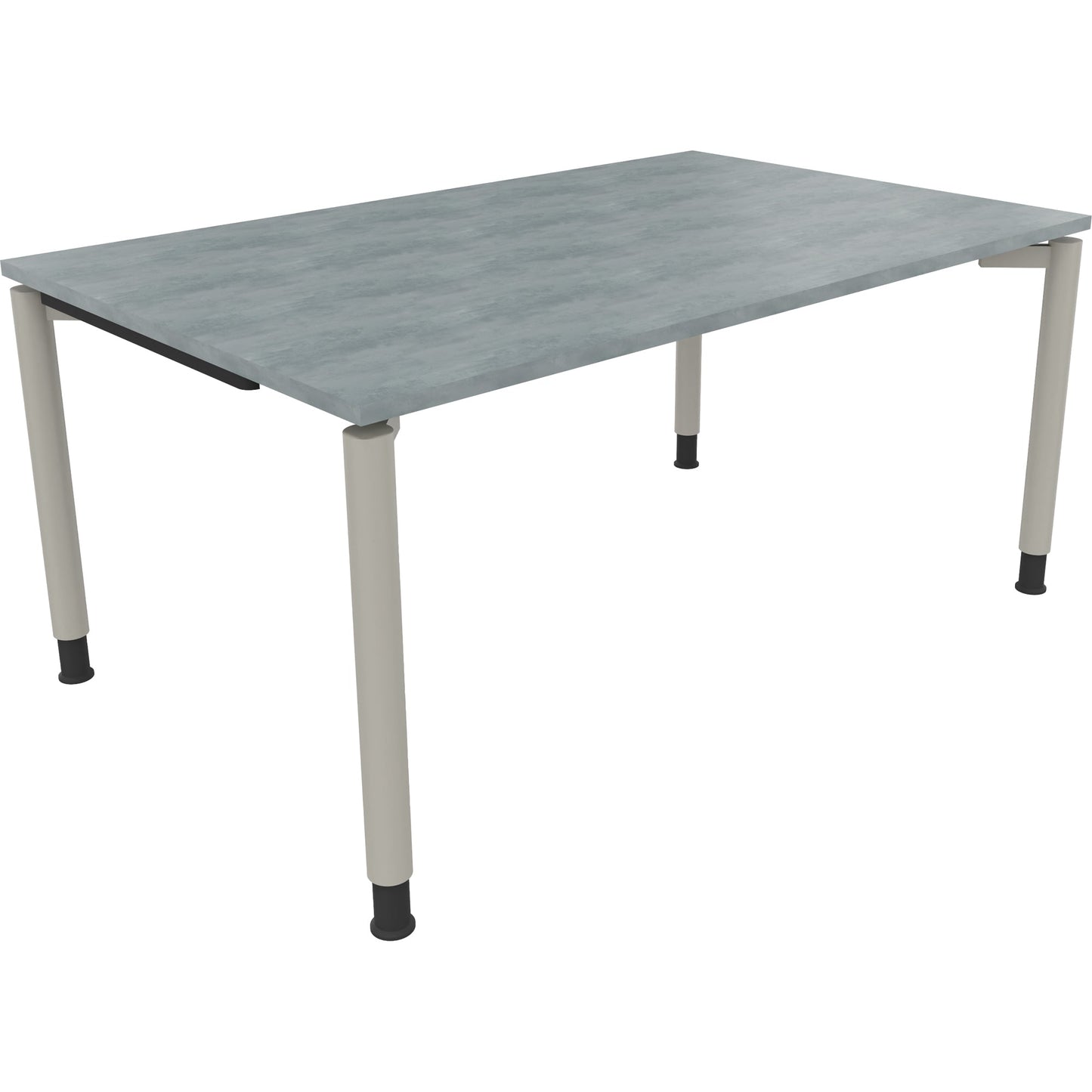 Schreibtisch all in one Maße: 1.600 x 680-820 x 1.000 mm (B x H x T) Holz beton hell