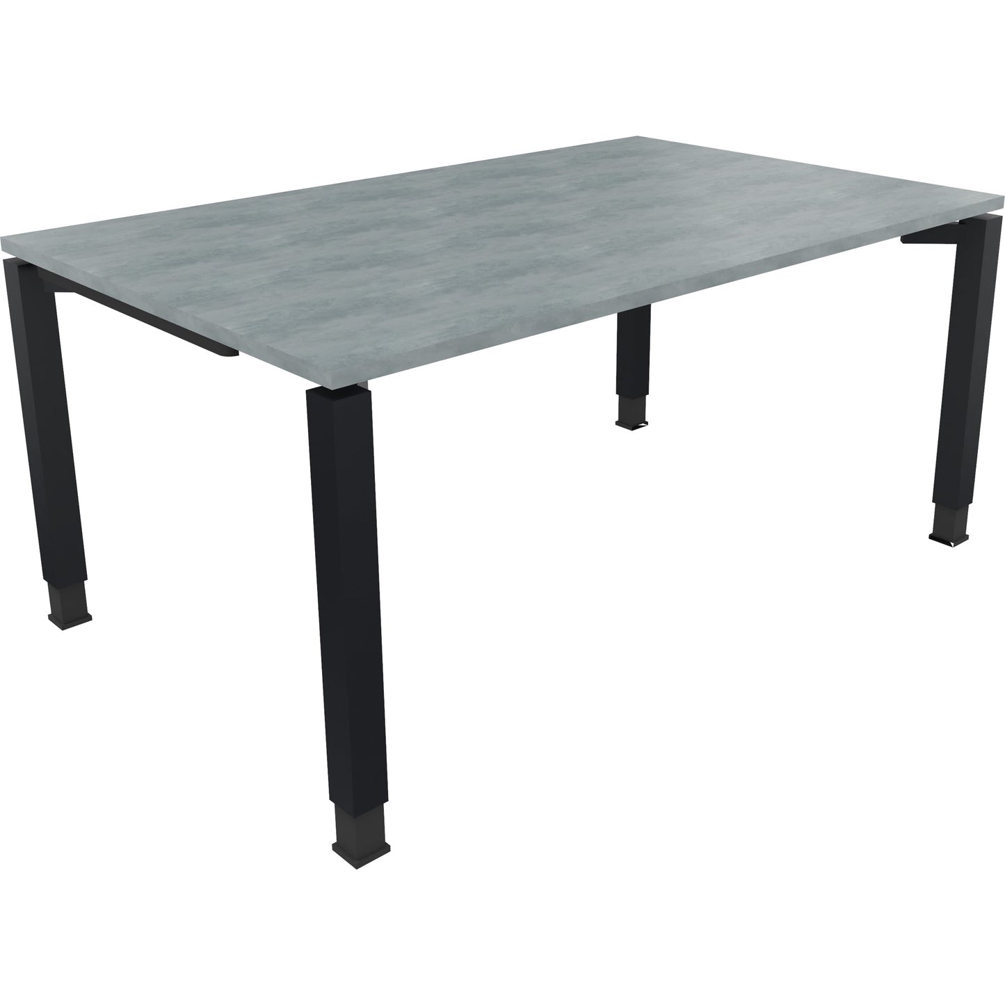Schreibtisch all in one Maße: 1.600 x 680-820 x 1.000 mm (B x H x T) Holz beton hell